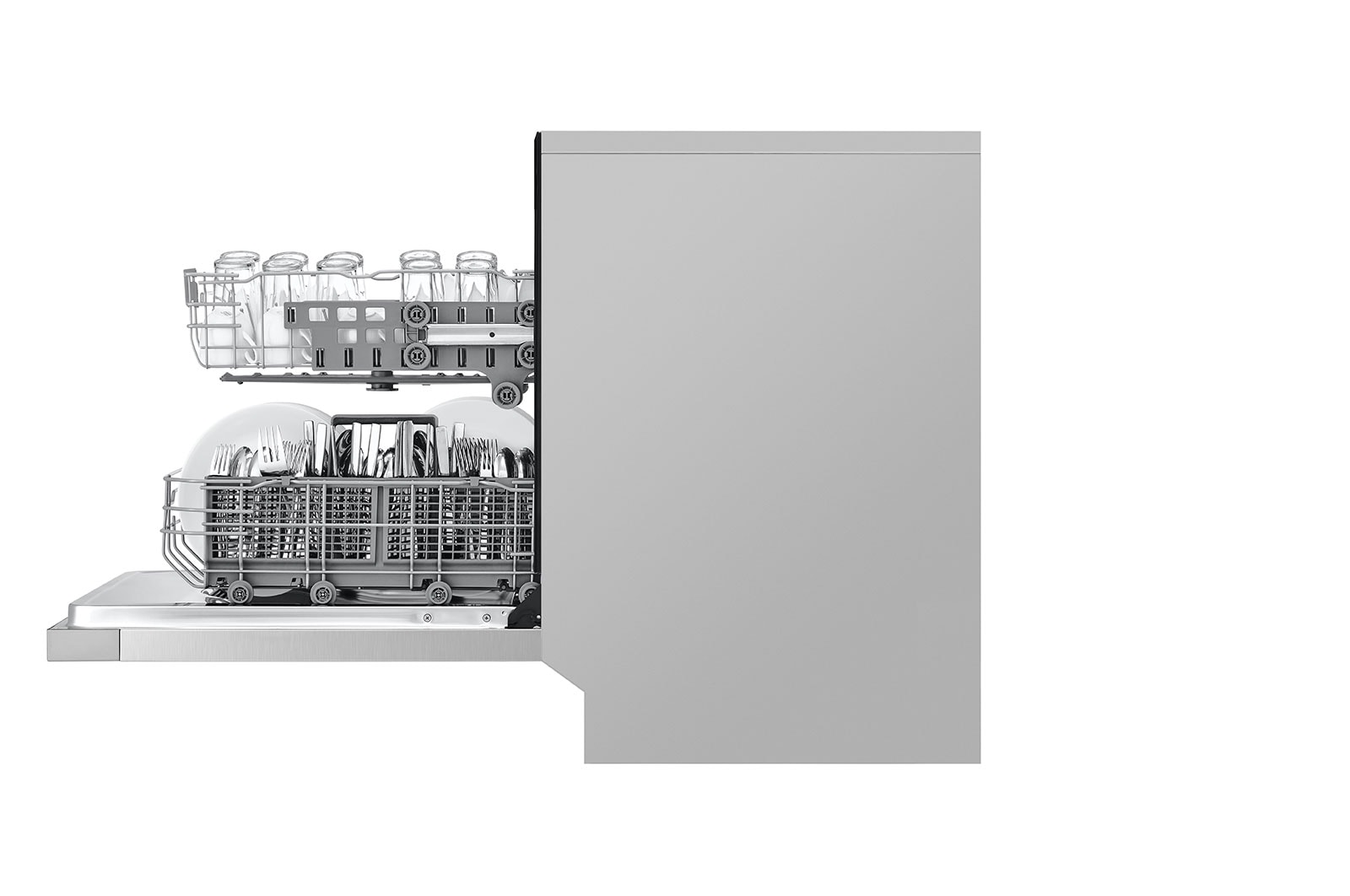 LG 24" QuadWash® & Dynamic Dry™ 50 dB, Front Control, Stainless, LG Dishwasher, LDFN3432T