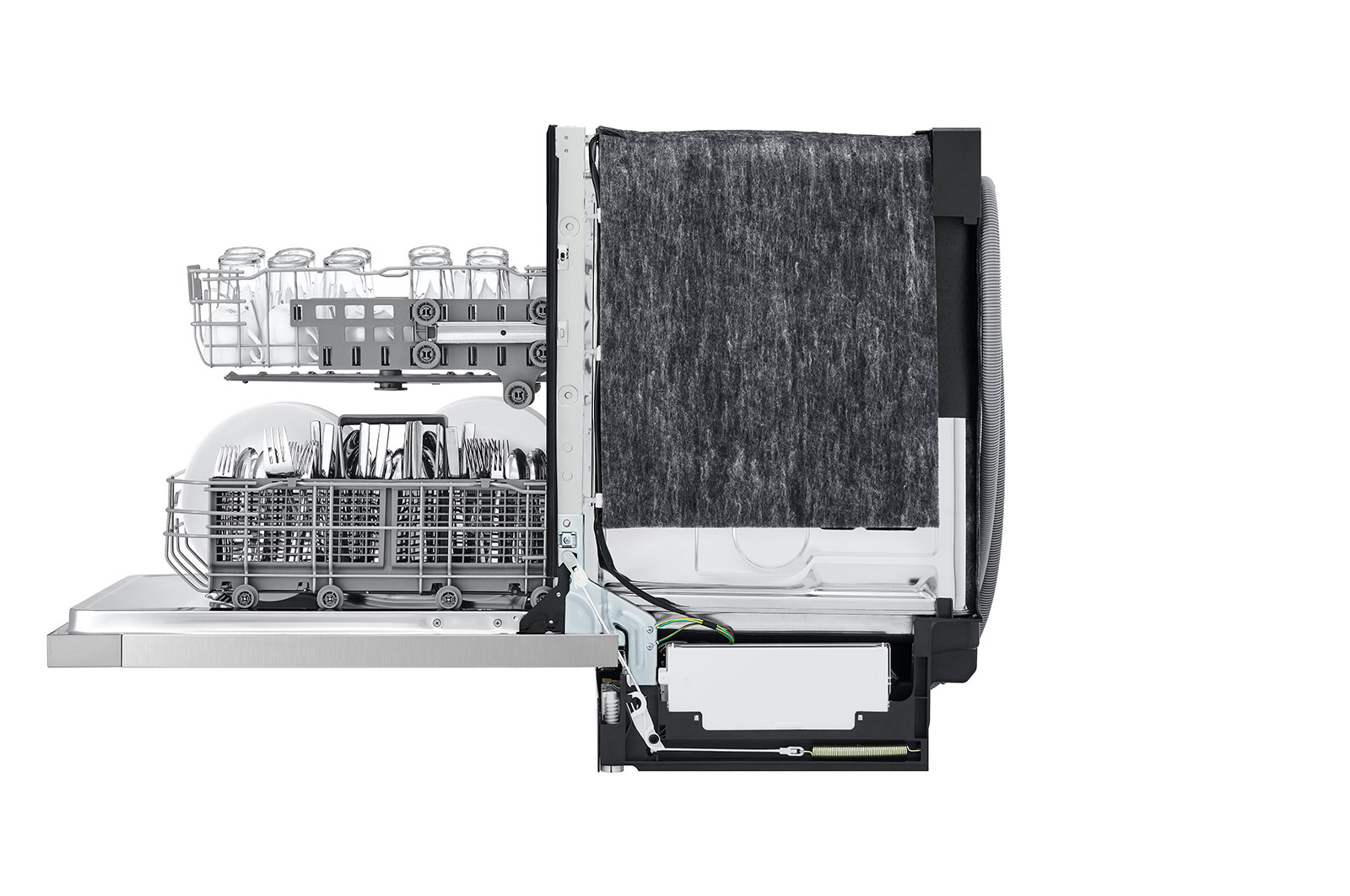 LG 24" QuadWash® & Dynamic Dry™ 50 dB, Front Control, Stainless, LG Dishwasher, LDFN3432T