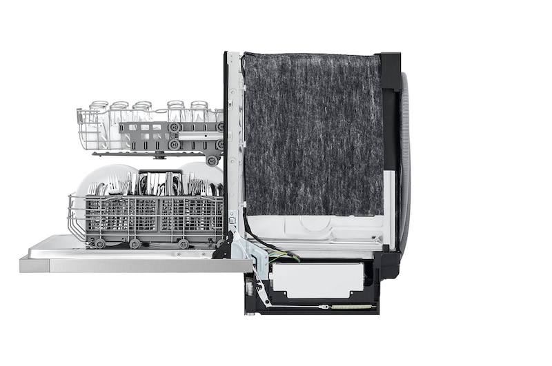 LG 24" QuadWash® & Dynamic Dry™ 50 dB, Front Control, Stainless, LG Dishwasher, LDFN3432T