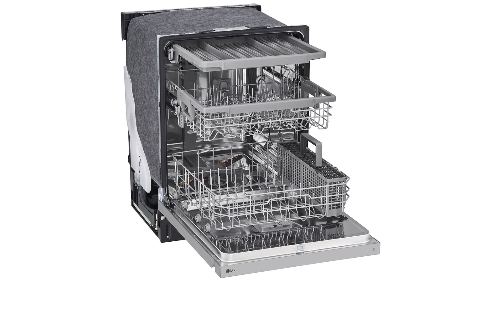 LG 24" QuadWash® & Dynamic Dry™ 48 dB, Front Control, Stainless, LG Dishwasher, LDFN4542S