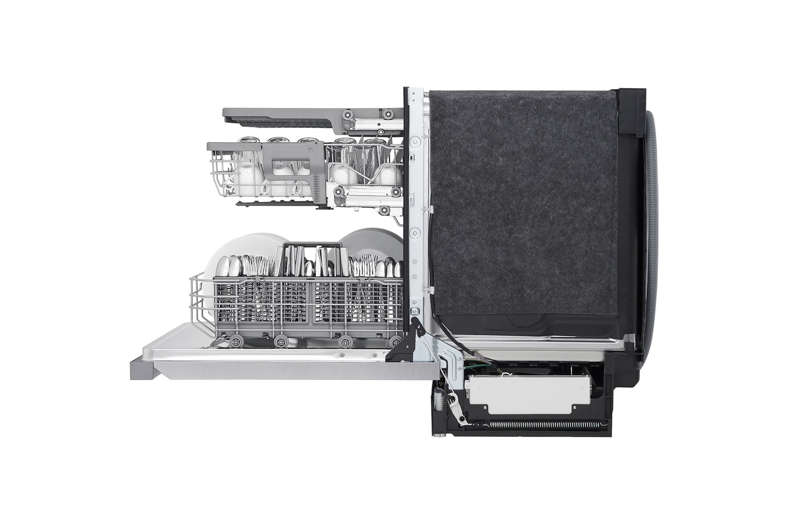 LG Front Control Dishwasher with QuadWash® and EasyRack® Plus, LDFN4542S