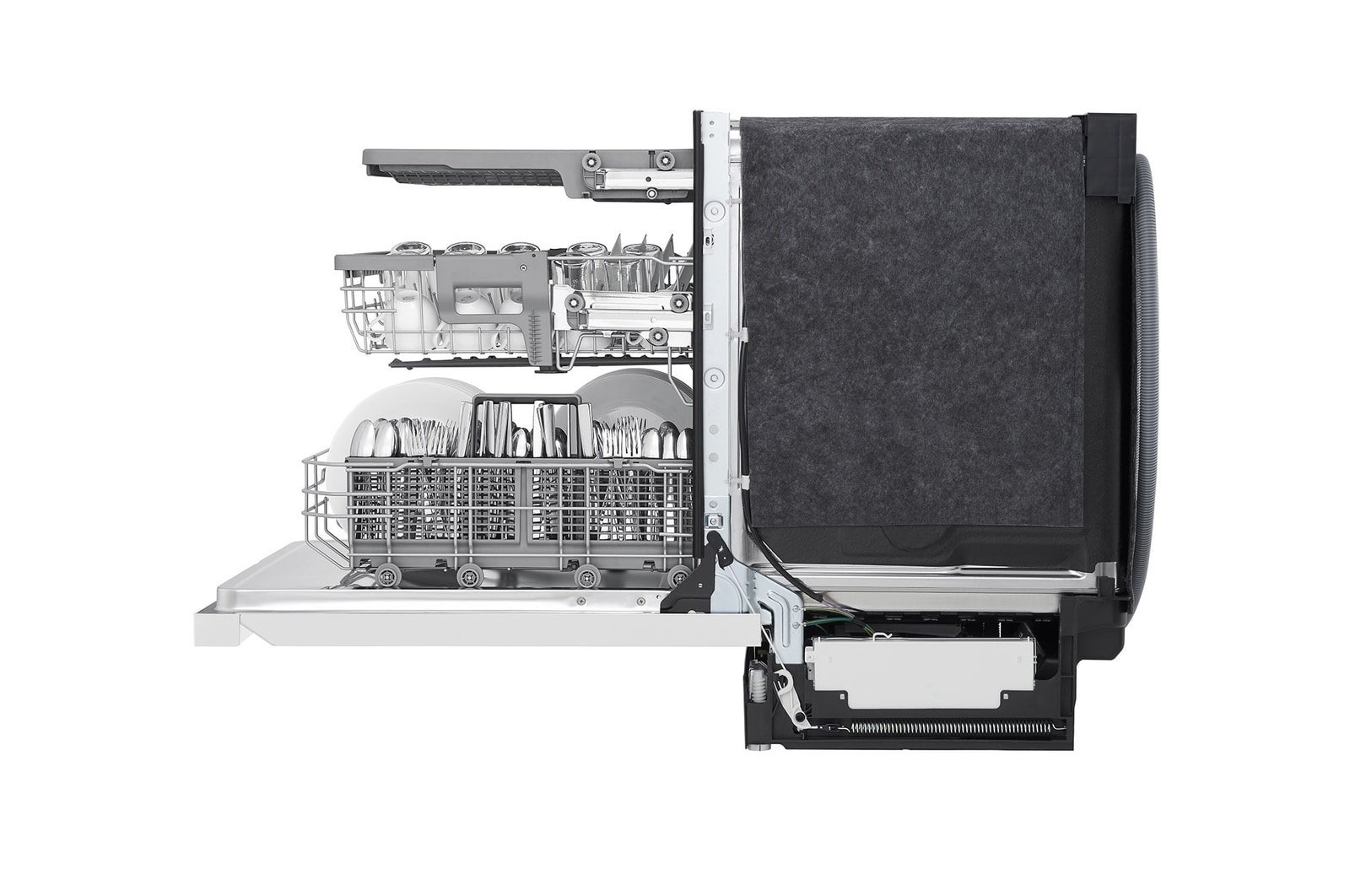 LG Front Control Dishwasher with QuadWash® and EasyRack® Plus, LDFN4542W