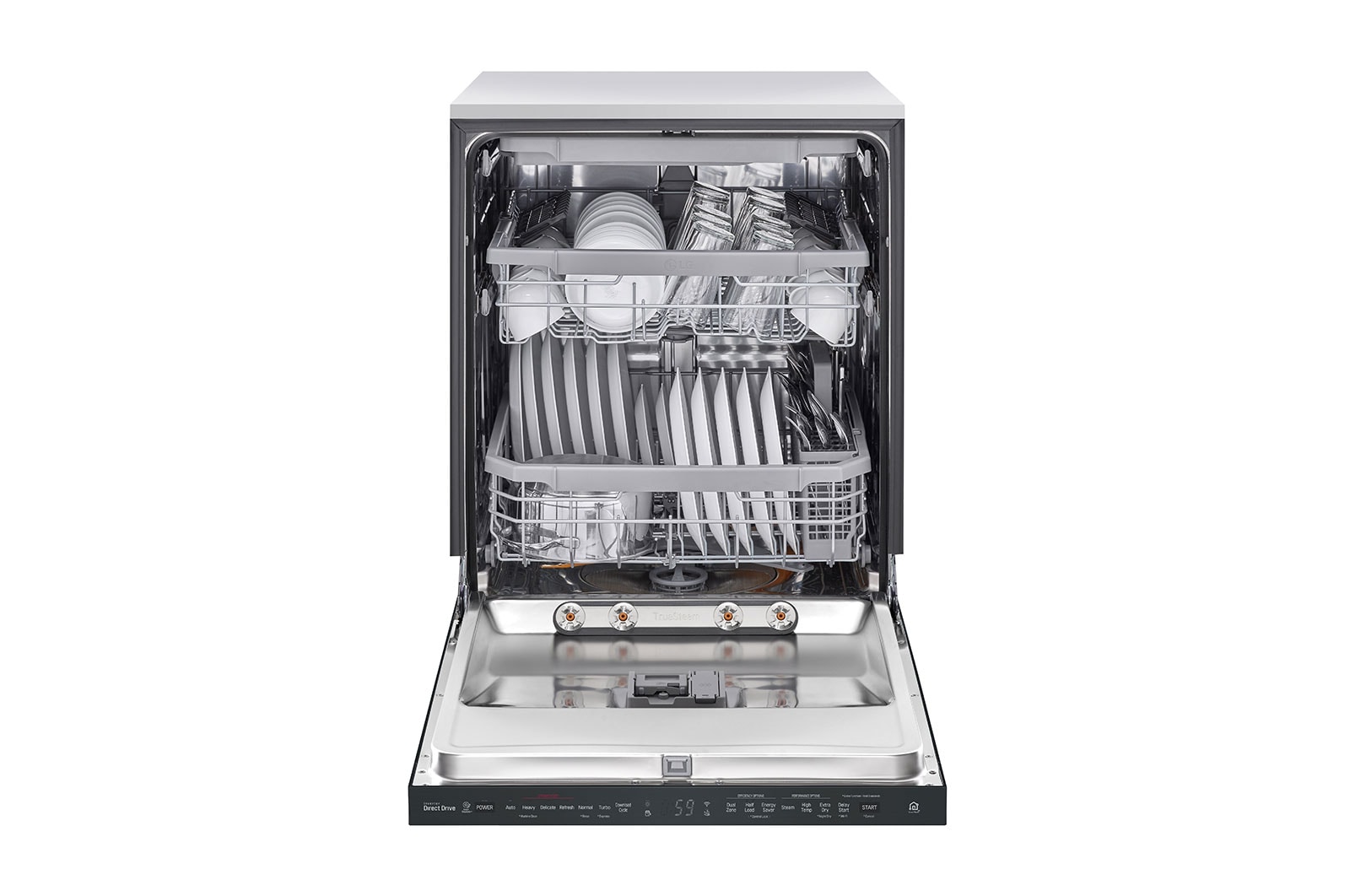 LG Matte Black Top Control Dishwasher with TrueSteam®, QuadWash® and 3rd Rack, LDP6809BM
