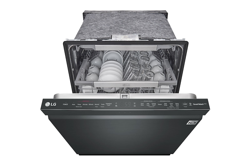 LG Matte Black Top Control Dishwasher with TrueSteam®, QuadWash® and 3rd Rack, LDP6810BM