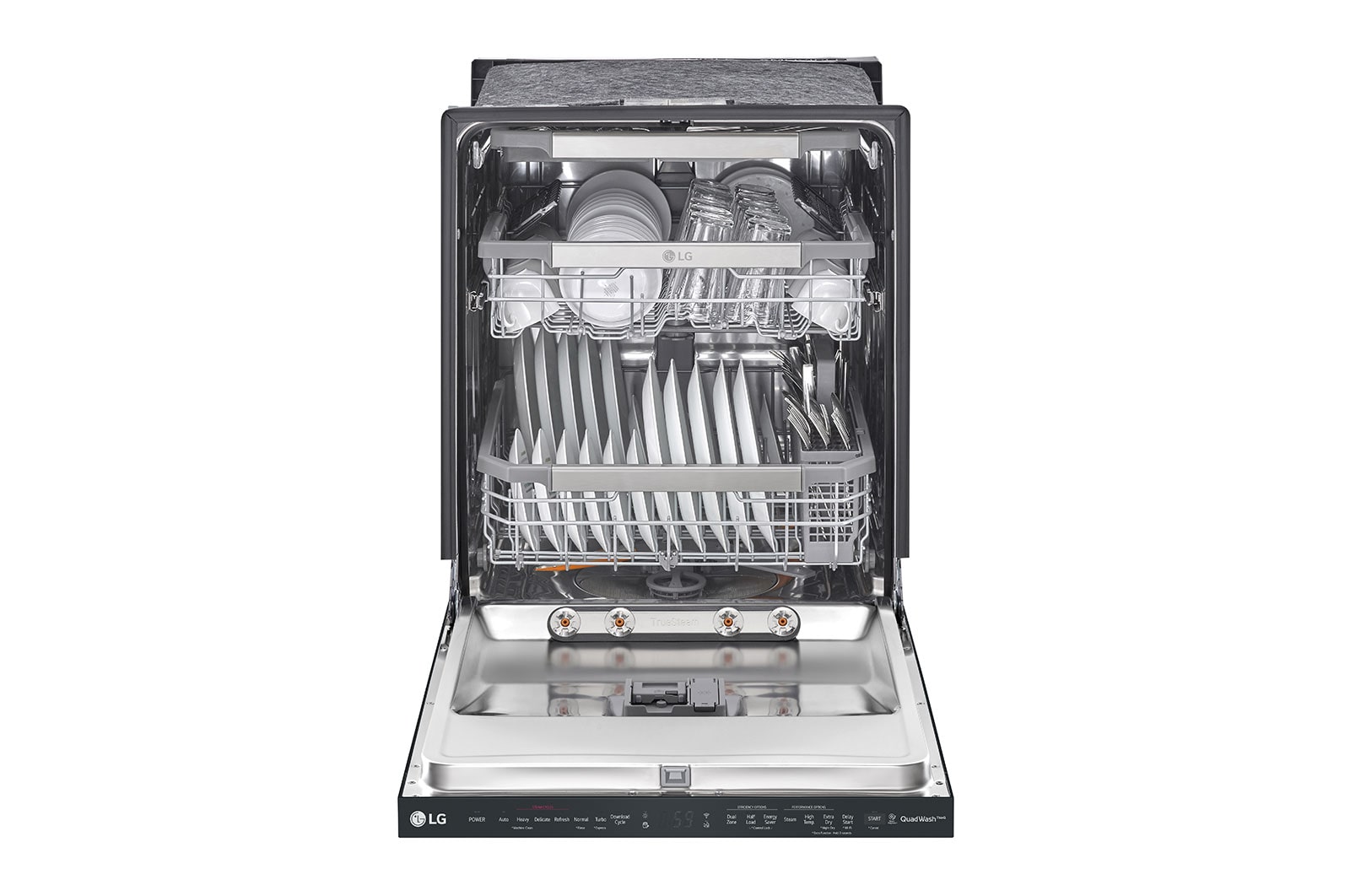 LG Matte Black Top Control Dishwasher with TrueSteam®, QuadWash® and 3rd Rack, LDP6810BM