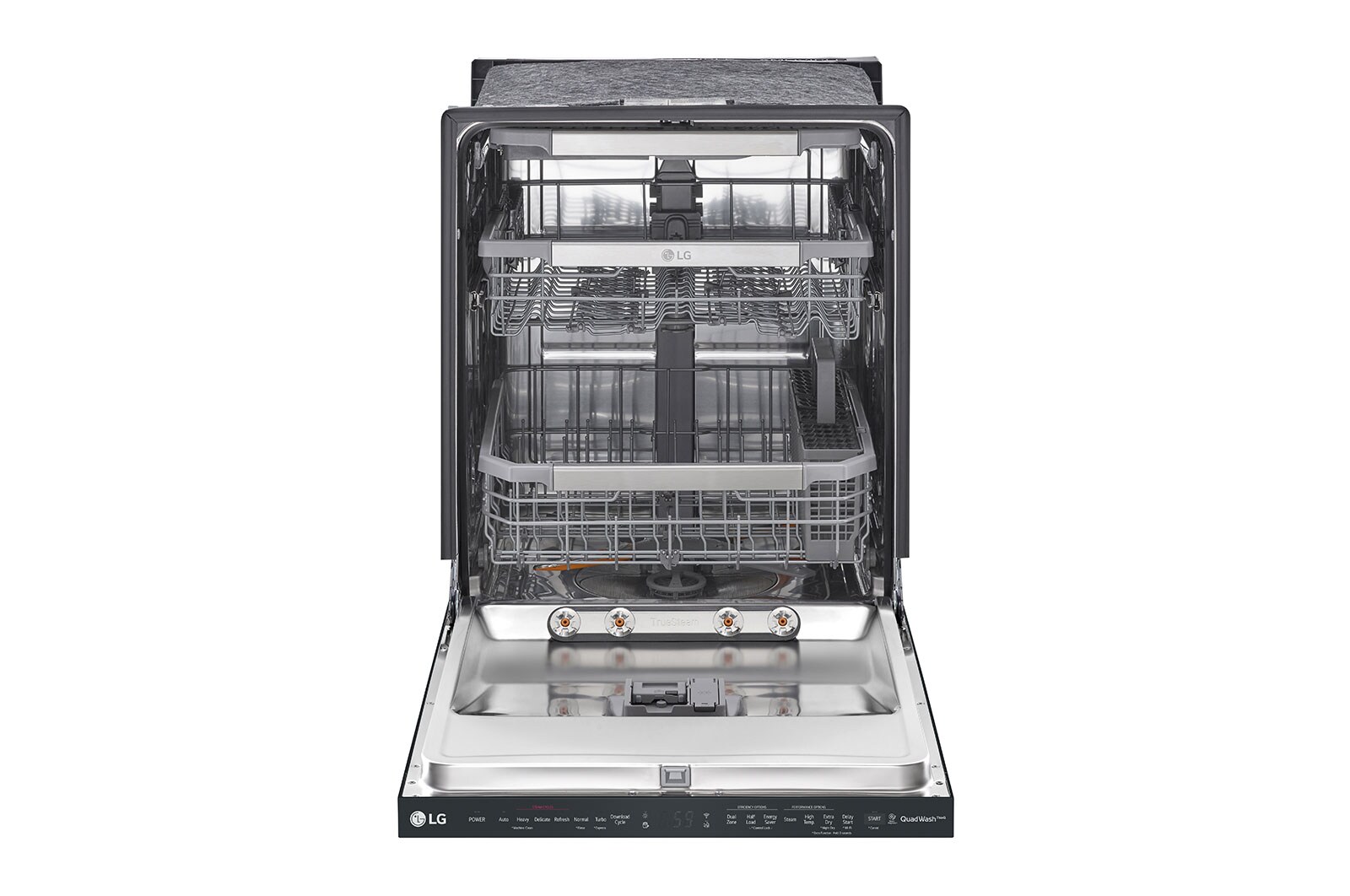 LG Matte Black Top Control Dishwasher with TrueSteam®, QuadWash® and 3rd Rack, LDP6810BM