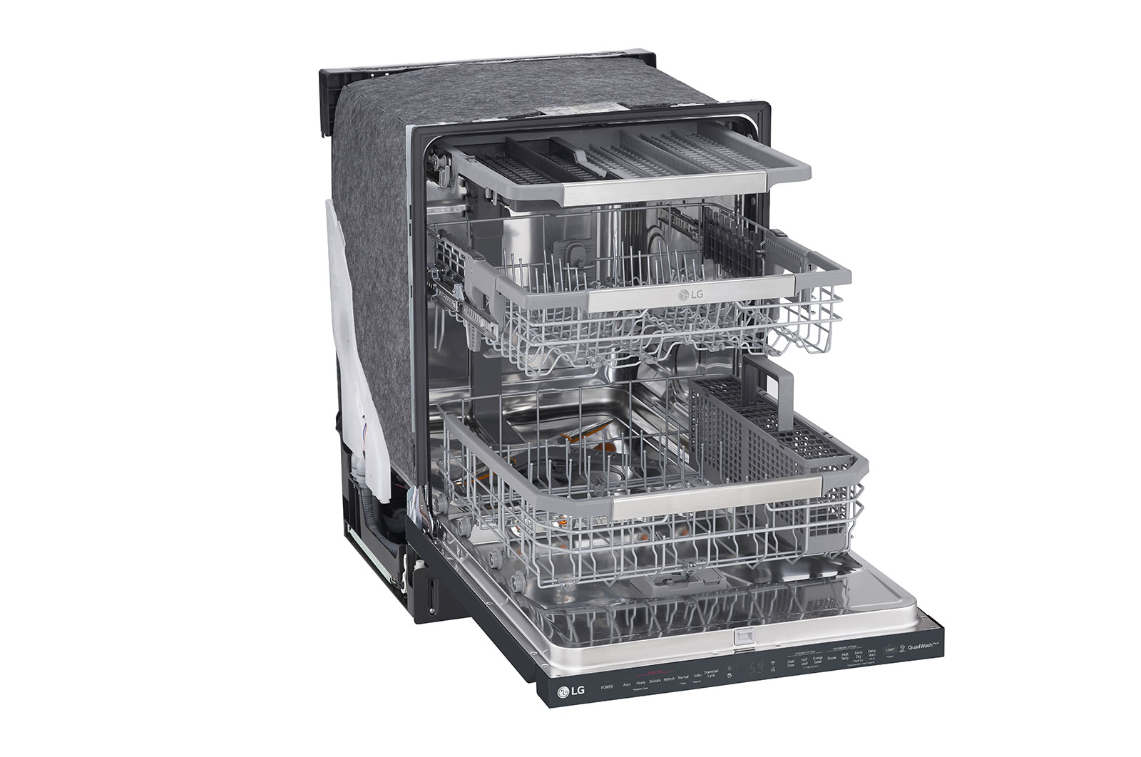 LG Matte Black Top Control Dishwasher with TrueSteam®, QuadWash® and 3rd Rack, LDP6810BM