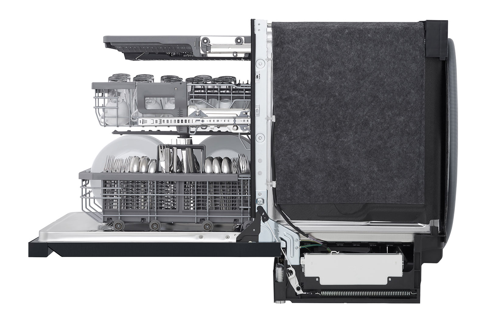 LG Matte Black Top Control Dishwasher with TrueSteam®, QuadWash® and 3rd Rack, LDP6810BM