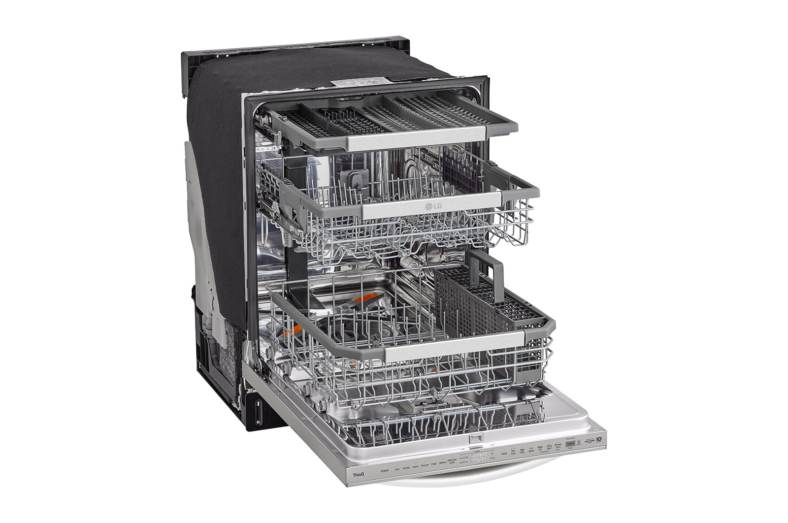 LG Smart Top Control Dishwasher with 1-Hour Wash & Dry, QuadWash Pro™, TrueSteam® and Dynamic Heat Dry™, LDPH7972S