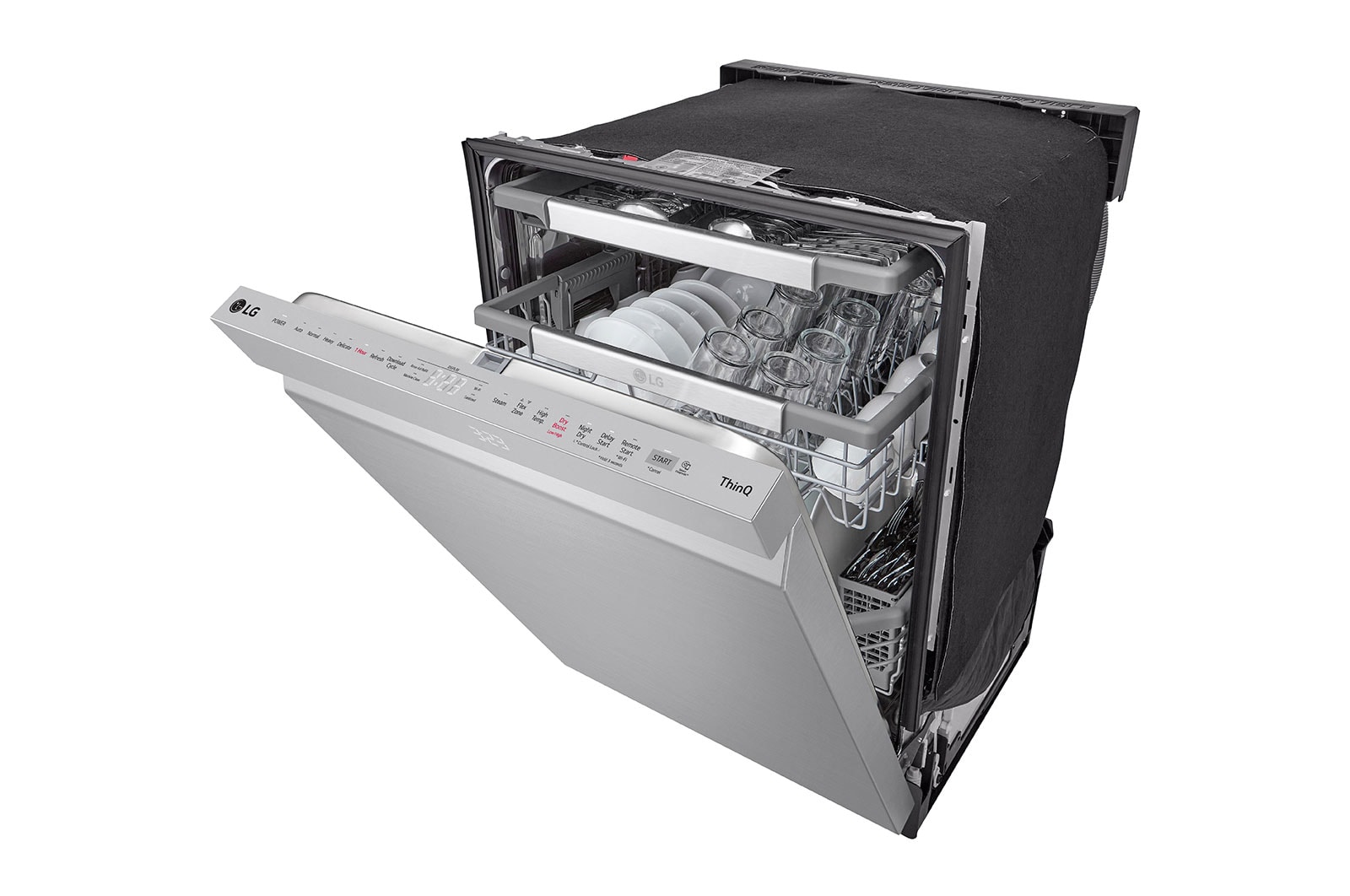 LG Smart Top Control Dishwasher with 1-Hour Wash & Dry, QuadWash Pro™, TrueSteam® and Dynamic Heat Dry™, LDPH7972S