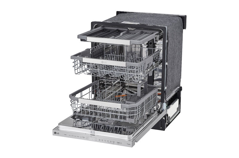 LG 24" QuadWash® & Dynamic Dry™ 44 dB, Top Control, Stainless, LG Dishwasher, LDPM6762S