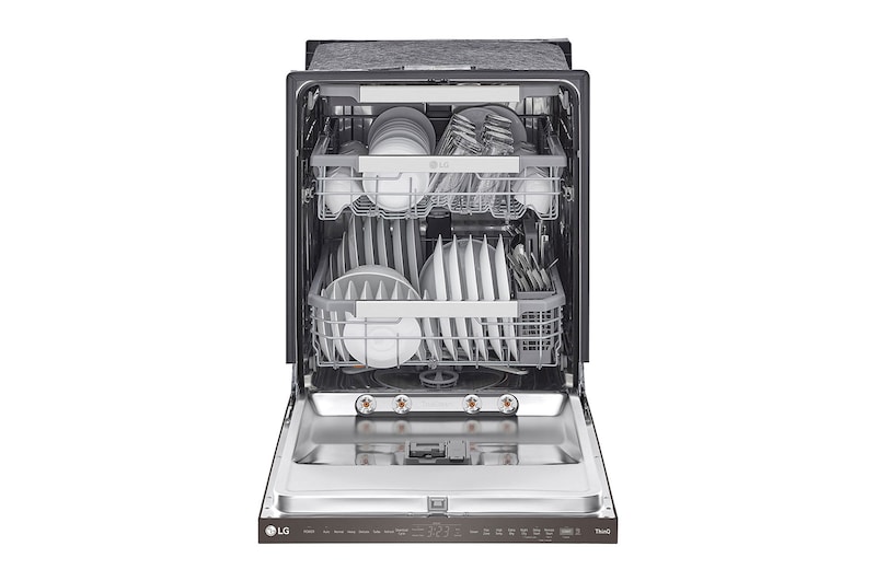 LG 24" TrueSteam®, QuadWash® Pro & Dynamic Dry™ 44 dB, Top Control, Black Stainless, LG Dishwasher, LDPS6762D