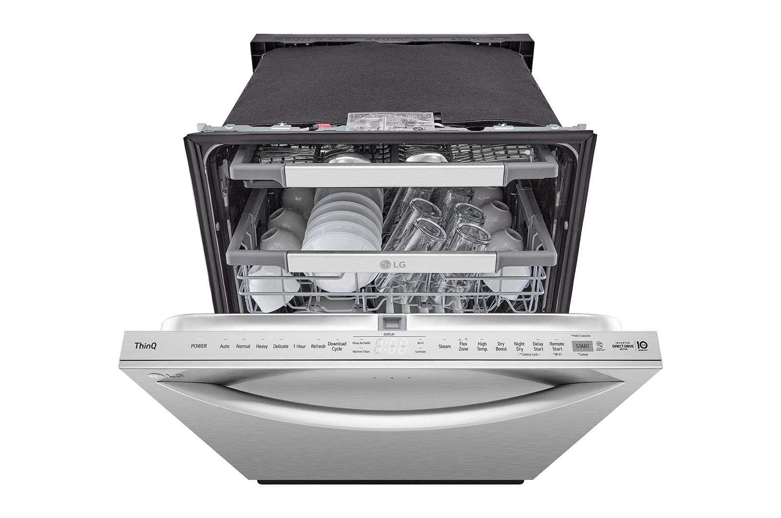 LG Smart Top Control Dishwasher with 1-Hour Wash & Dry, QuadWash Pro®, TrueSteam®, and Dynamic Heat Dry™, LDTH7972S