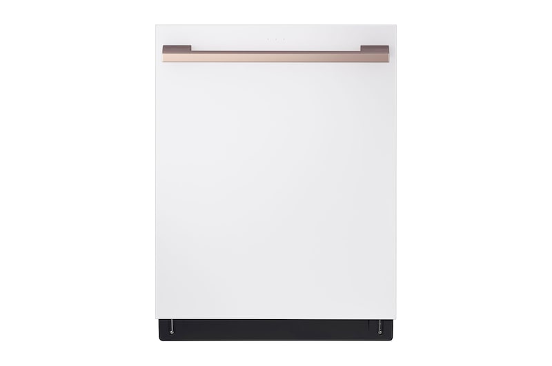 Front view of 24" 1-Hour Wash & Dry, TrueSteam®, QuadWash® Pro & Dynamic Dry™ 40 dB, Top Control, Essence White, LG STUDIO - SDWB24W3 | LG Canada