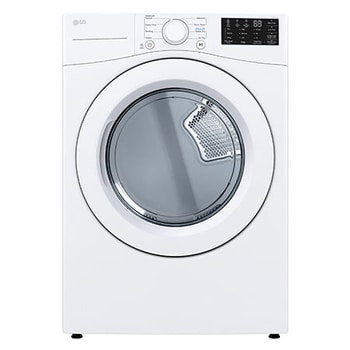Front view of LG 7.4 cu.ft Ultra capacity Front Load Dryer