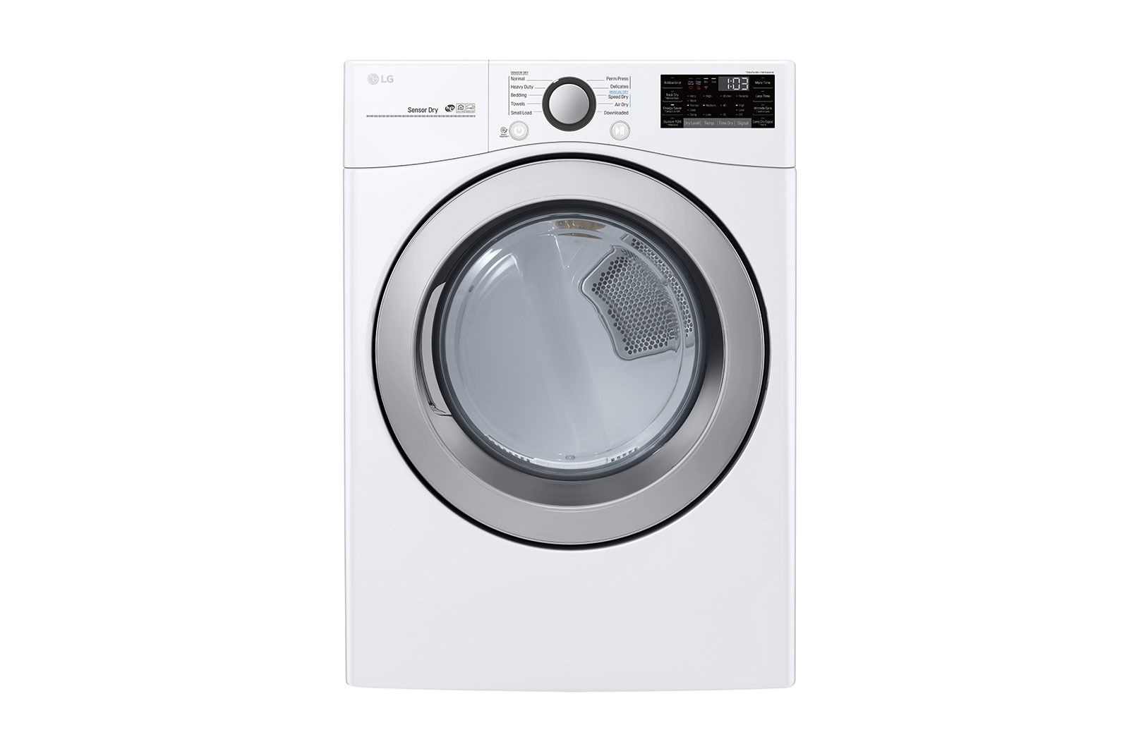 Front view of 7.4 cu. ft. Ultra Large Capacity Smart Wi-Fi Enabled Electric Dryer DLE3500W