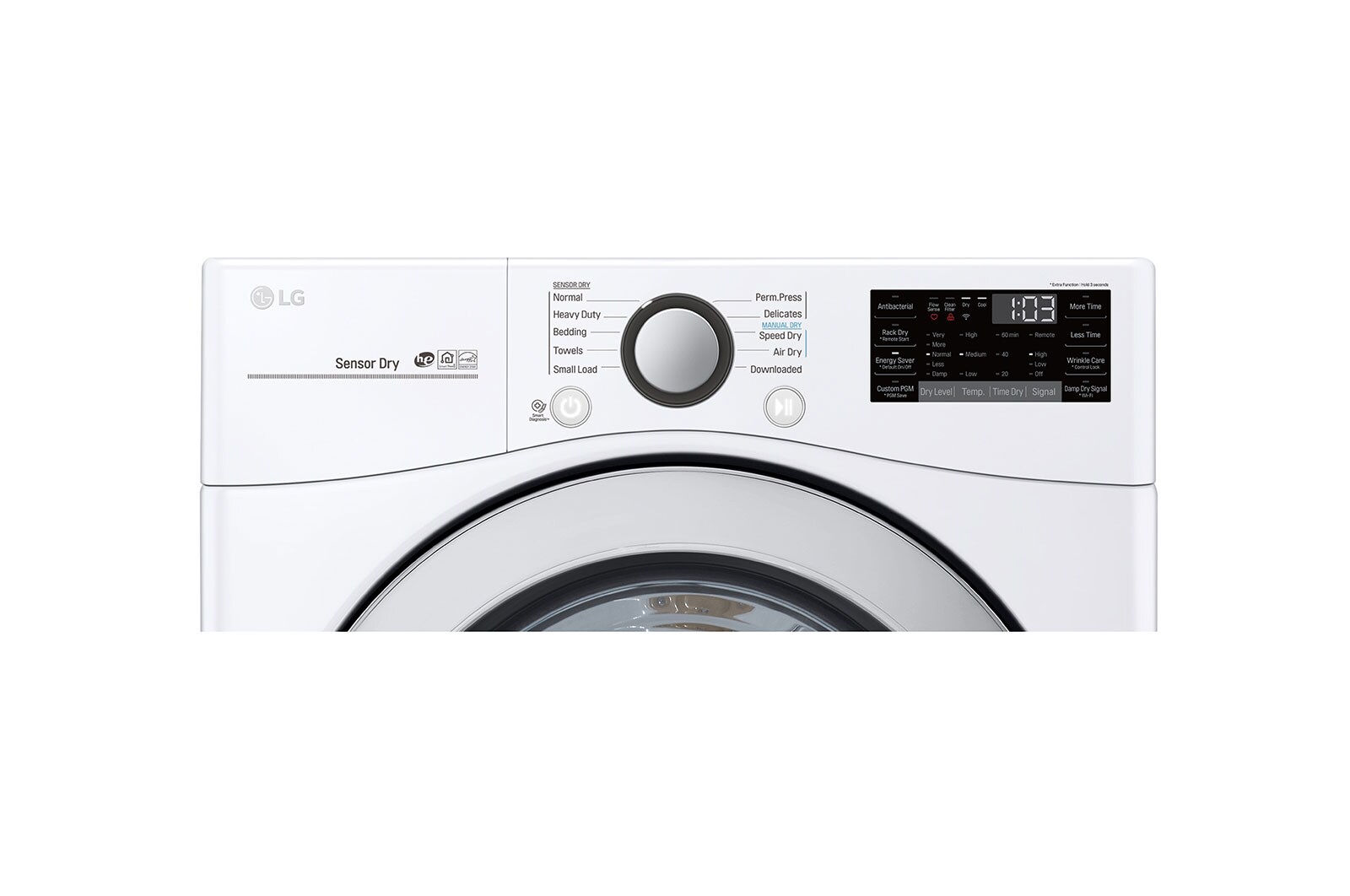 LG 7.4 cu. ft. Ultra Large Capacity Smart Wi-Fi Enabled Electric Dryer, DLE3500W