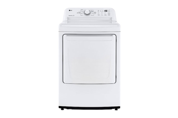 Front view of 7.3 cu. ft. Ultra Large Front Load Electric Dryer with Sensor Dry Technology (DLE7000W)