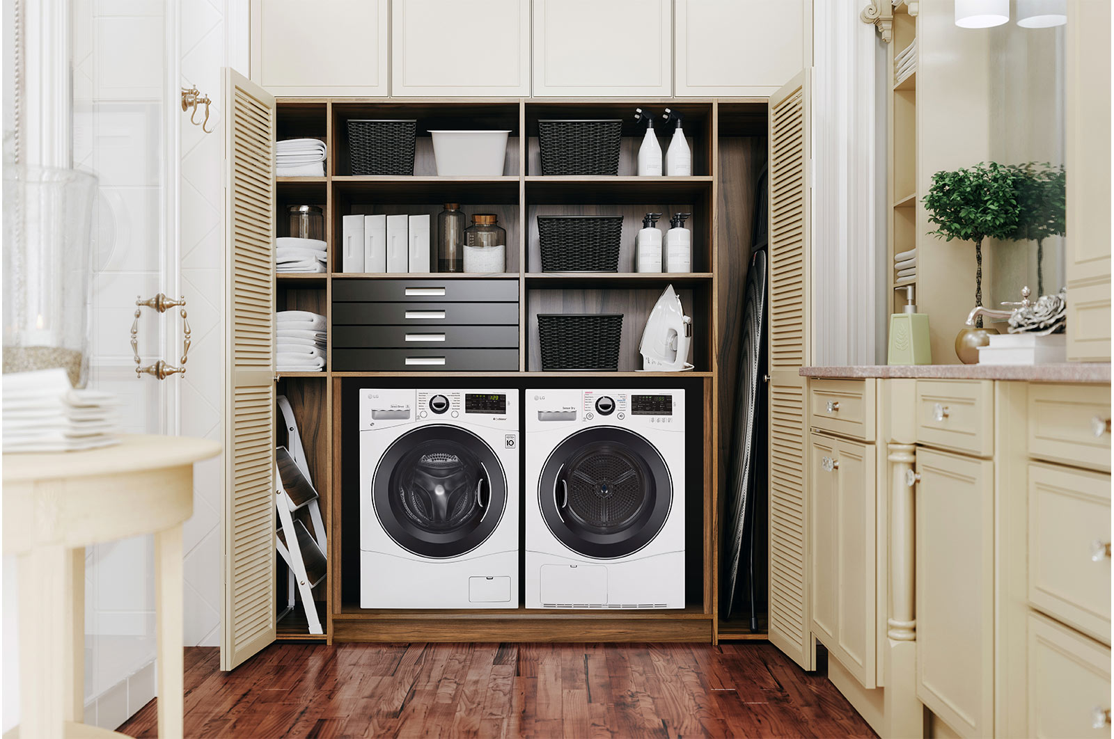 LG 4.2 cu.ft. Compact Electric Condensing Front Load Dryer, DLEC888W