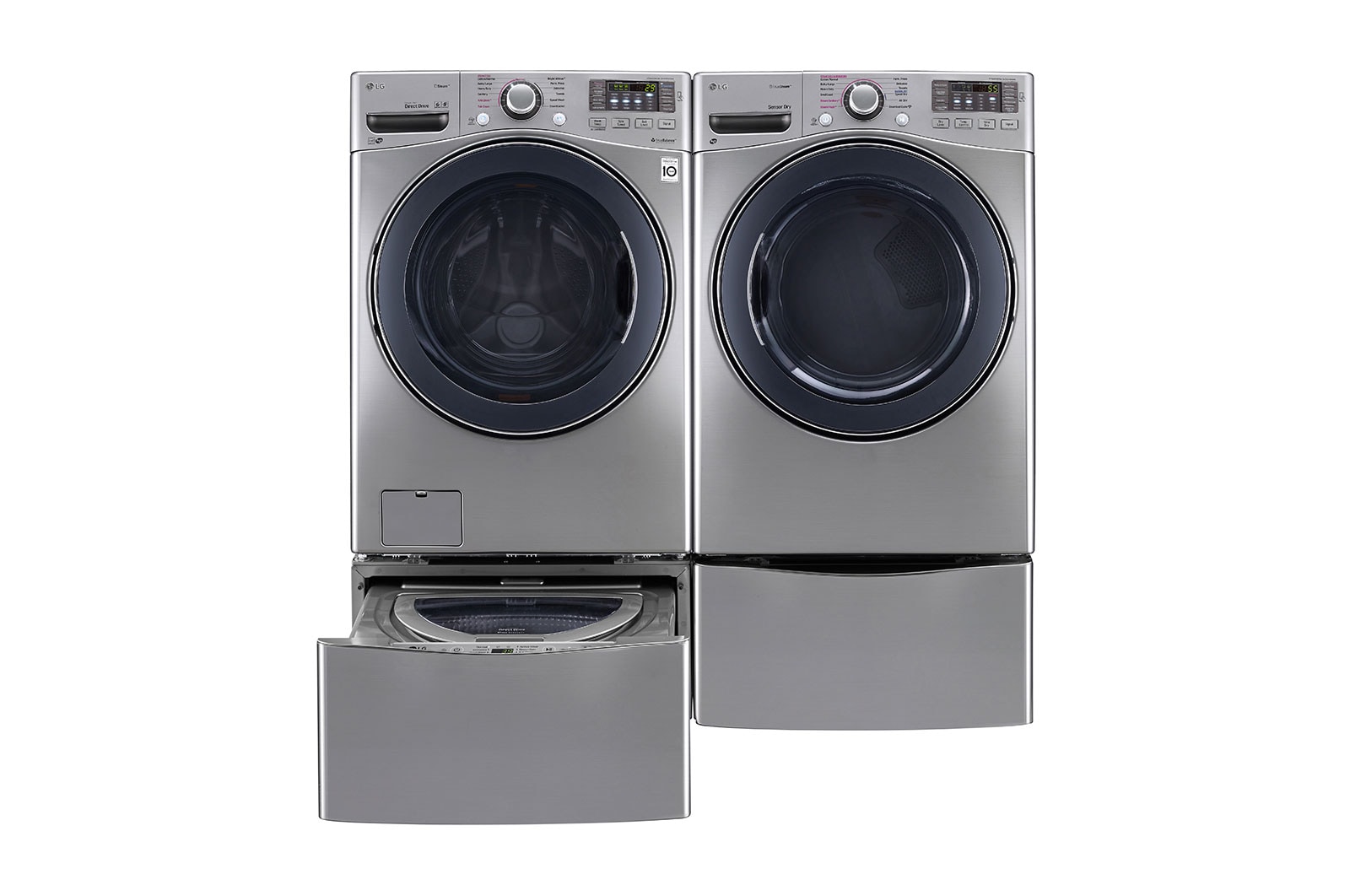 LG 7.4 cu.ft. Ultra Large Capacity Electric SteamDryer™ with NFC Tag on, DLEX3570V