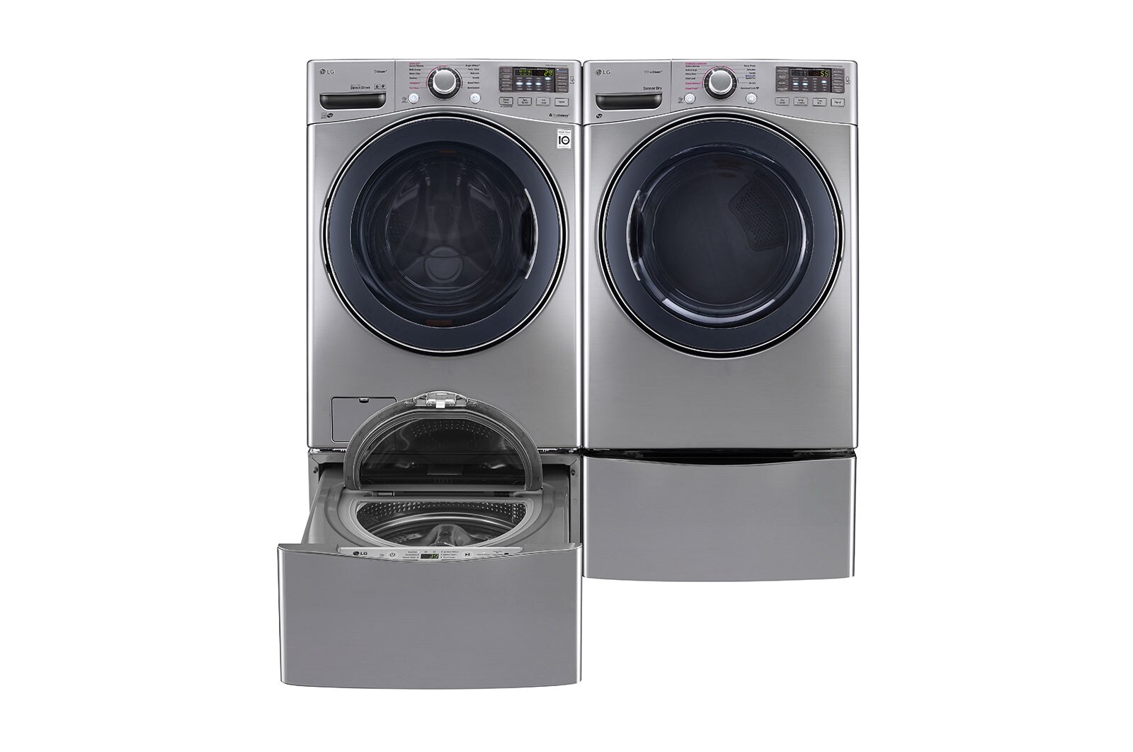 LG 7.4 cu.ft. Ultra Large Capacity Electric SteamDryer™ with NFC Tag on, DLEX3570V