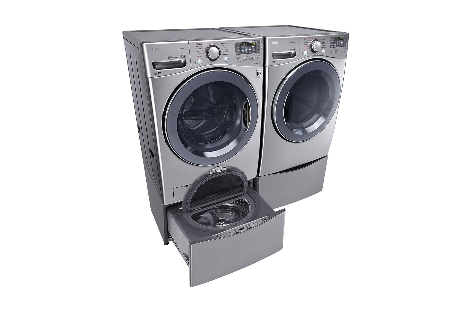 LG 7.4 cu.ft. Ultra Large Capacity Electric SteamDryer™ with NFC Tag on, DLEX3570V