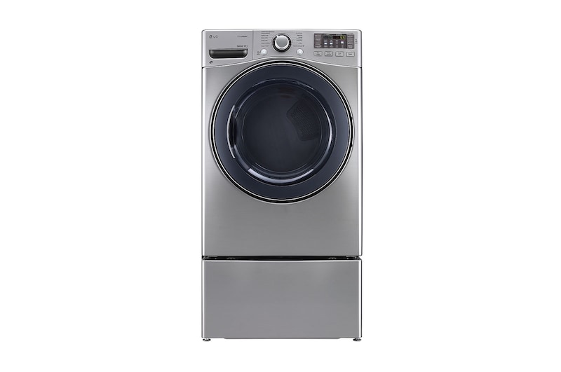 LG 7.4 cu.ft. Ultra Large Capacity Electric SteamDryer™ with NFC Tag on, DLEX3570V