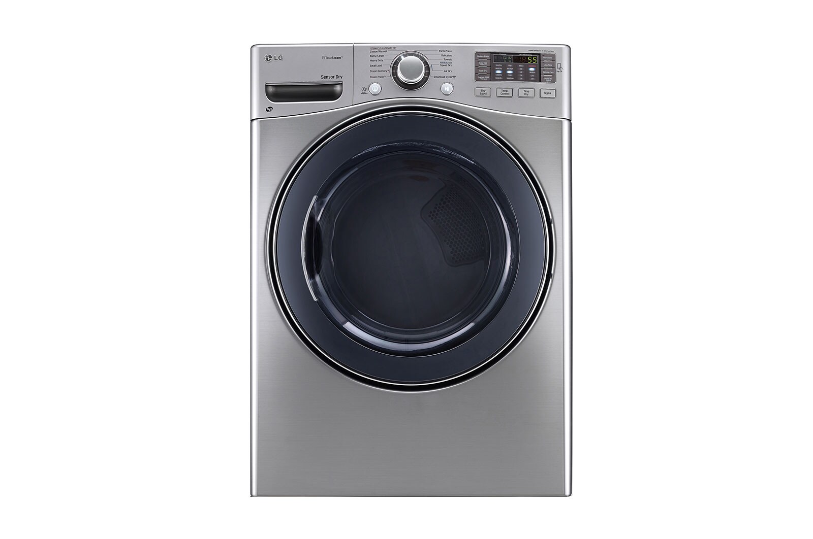 LG 7.4 cu.ft. Ultra Large Capacity Electric SteamDryer™ with NFC Tag on, DLEX3570V