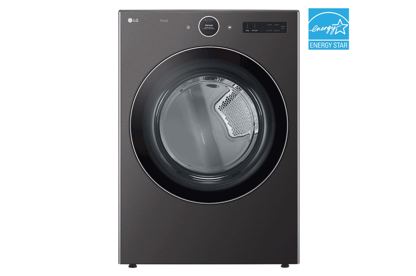 Front view of 7.4 cu. ft. Electric Dryer with TurboSteam®, AI Sensor Dry®, WiFi DLEX6700B