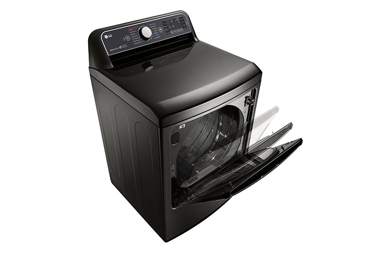 LG 7.3. cu. ft. TurboSteam™ Dryer with EasyLoad™ Dual-opening Door, DLEX7600KE