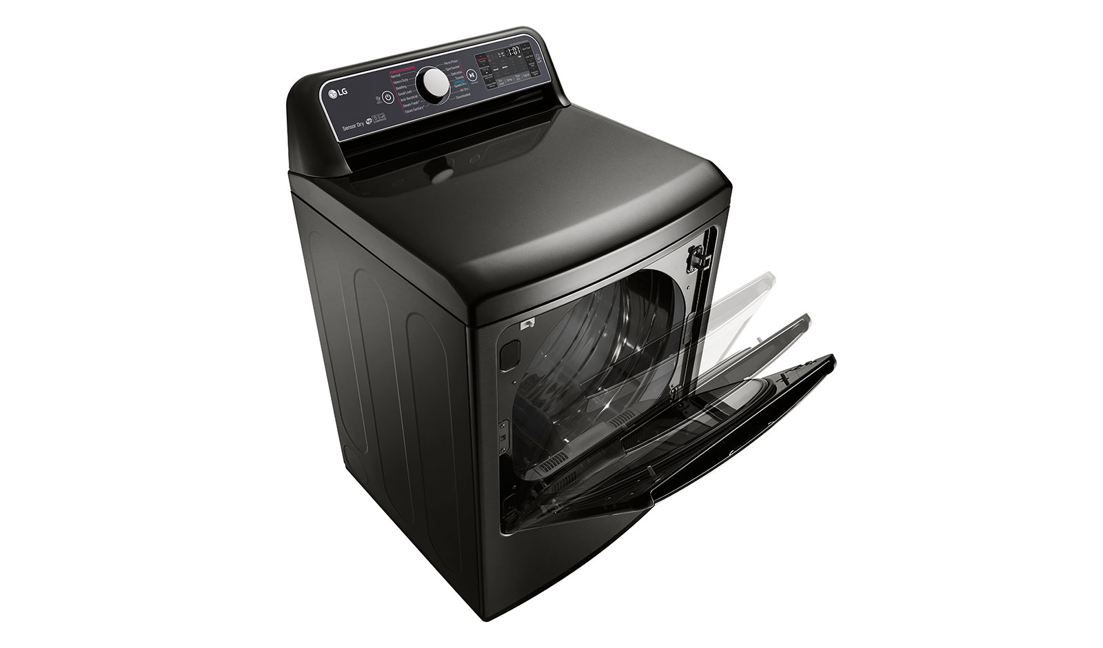 LG 7.3. cu. ft. TurboSteam™ Dryer with EasyLoad™ Dual-opening Door, DLEX7600KE