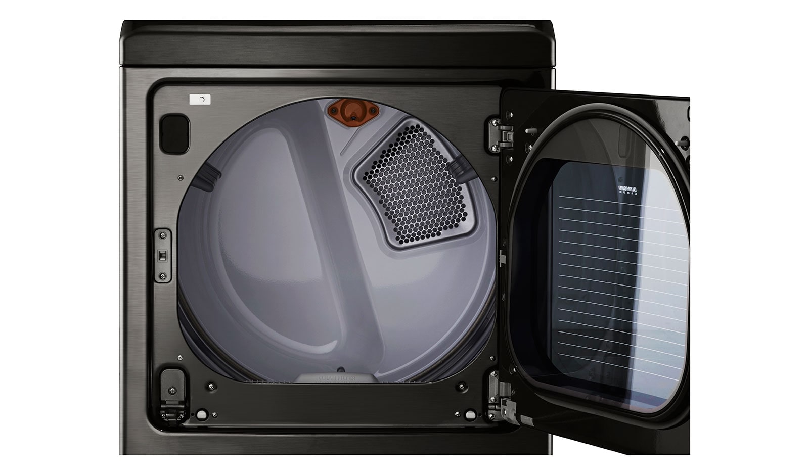 LG 7.3. cu. ft. TurboSteam™ Dryer with EasyLoad™ Dual-opening Door, DLEX7600KE