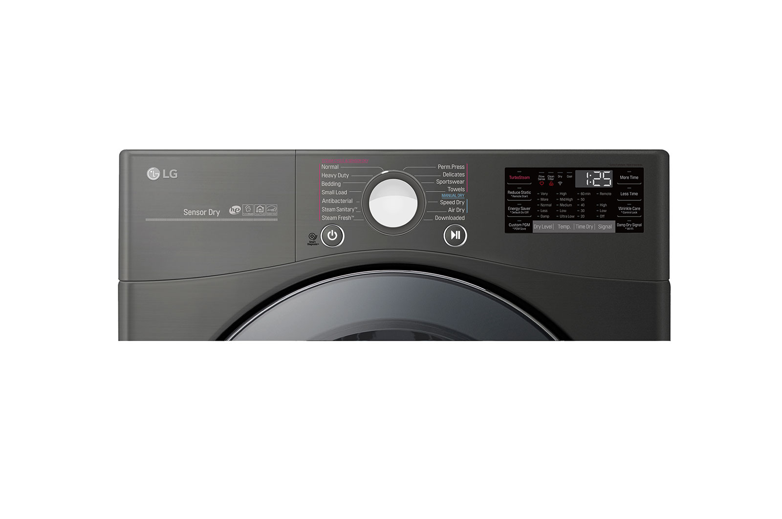 LG 7.4 cu.ft. Smart Wi-Fi Enabled Gas Dryer with TurboSteam™, DLGX3901B