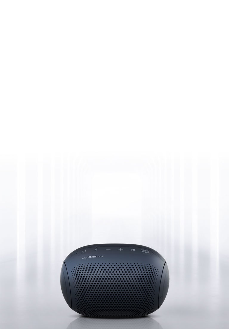 Light shines from the surroundings and the front of the XBOOM Go on either end is visible.