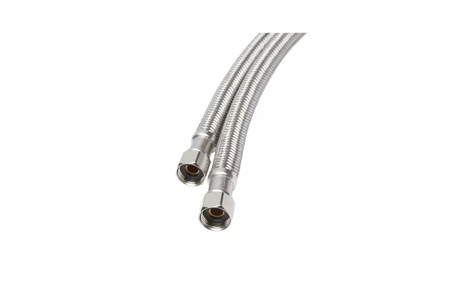 Flexible braided stainless steel inlet hose view