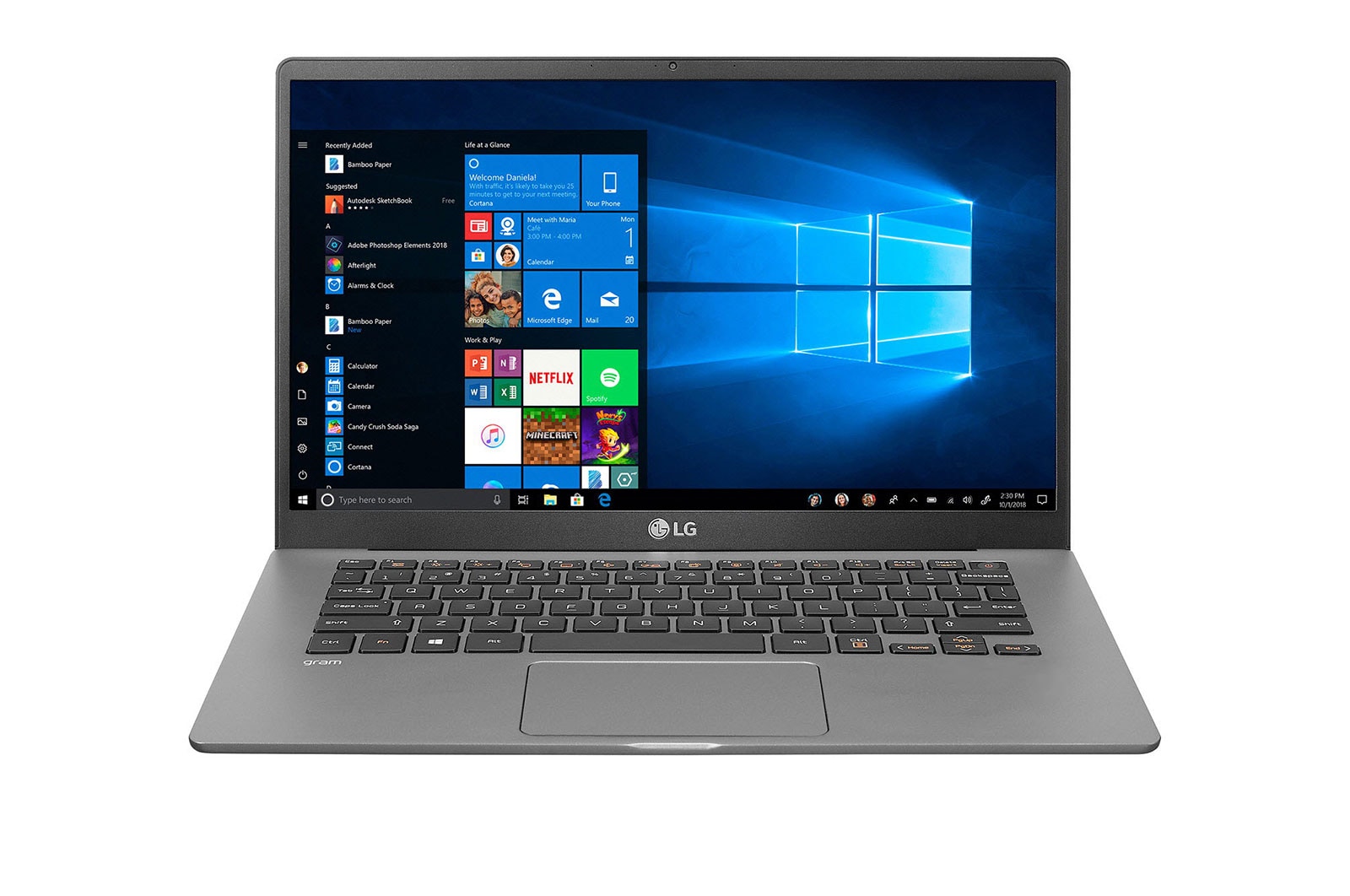 LG gram 14” Ultra-Light Laptop with Intel® Core™ i7 Intel® Iris® Plus Graphics in Dark Silver, 14Z90N-V.AA75A8