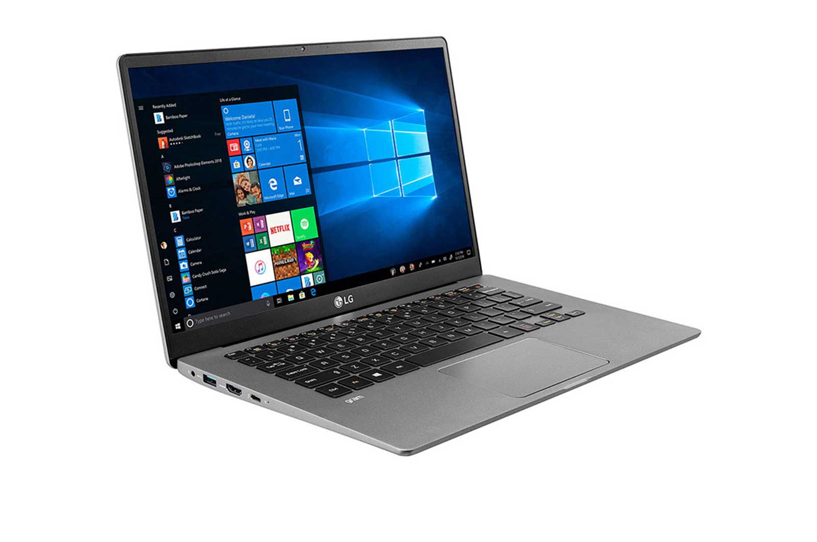 LG gram 14” Ultra-Light Laptop with Intel® Core™ i7 Intel® Iris® Plus Graphics in Dark Silver, 14Z90N-V.AA75A8