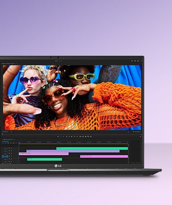 The image features a laptop with vibrant content displayed on its screen, emphasizing vivid colors and detailed visuals. The text at the top reads: "IPS premium display," highlighting the high-quality screen technology.