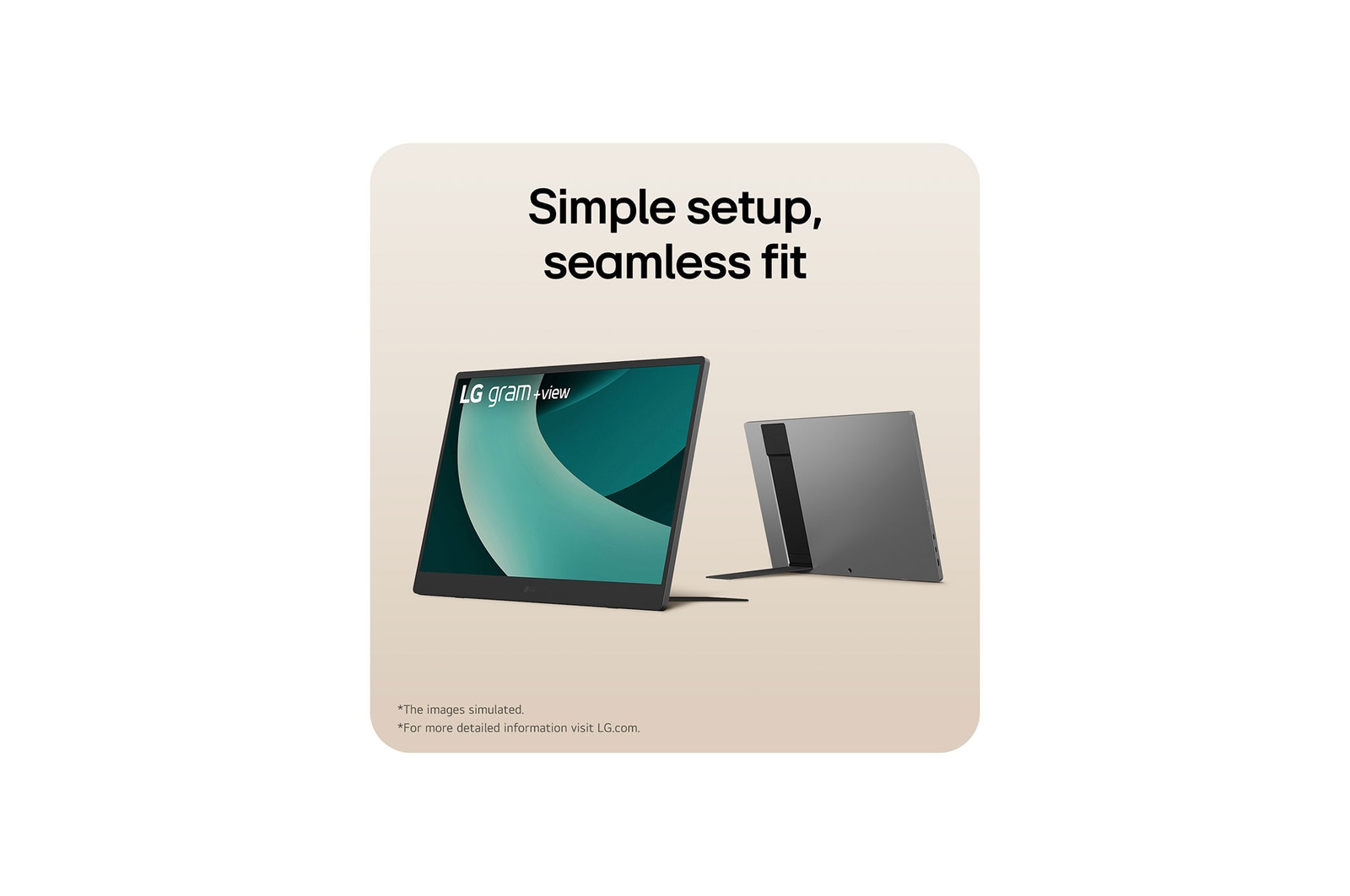 Simple setup with Kickstand