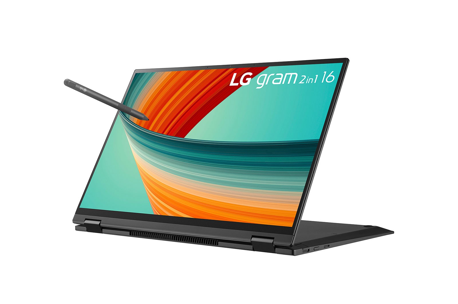 LG gram 16'' 2-in-1 16:10 WQXGA IPS Touch Display Ultra-Lightweight Laptop Intel® 13th Gen Core® i7 Evo™ Platform, Windows 11 Home, 16GB RAM, 512GB SSD, Black, 16T90R-K.AA75A9