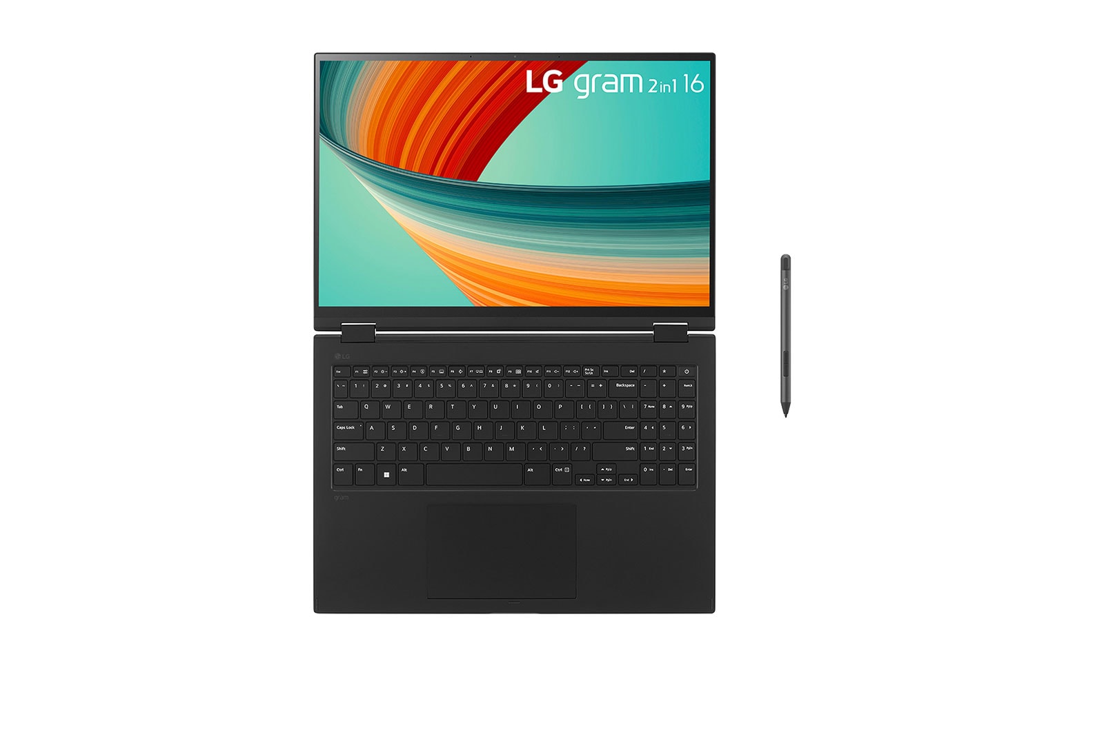 LG gram 16'' 2-in-1 16:10 WQXGA IPS Touch Display Ultra-Lightweight Laptop Intel® 13th Gen Core® i7 Evo™ Platform, Windows 11 Home, 16GB RAM, 512GB SSD, Black, 16T90R-K.AA75A9