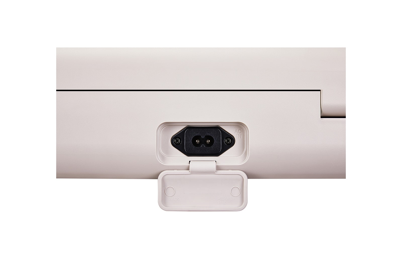 Close-up of the power connector