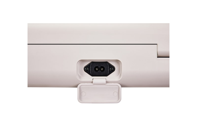 Close-up of the power connector