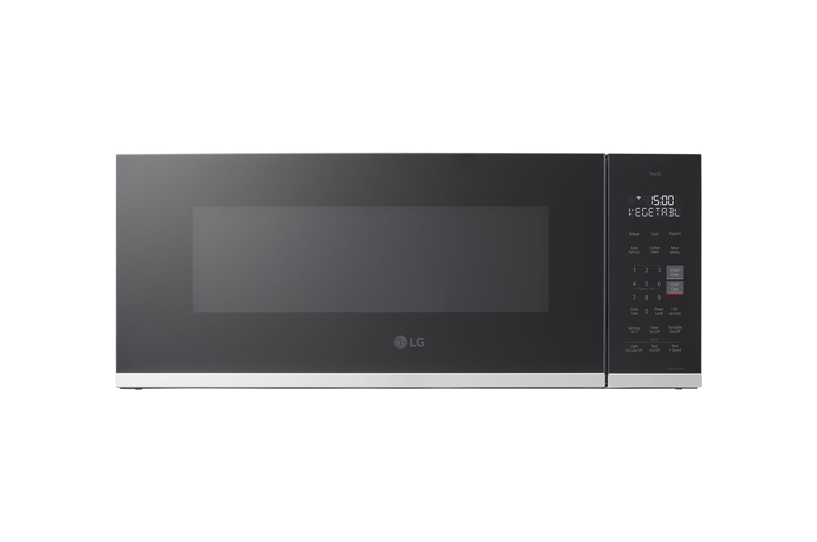 Front view of 1.3 cu ft. Over the Range Microwave Oven | Power Ventilation, Low Profile, Zero Clearance Door (MVEF1323F)