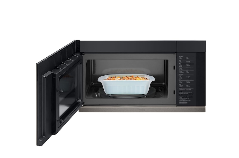 LG 2.1 cu ft. Over the Range Microwave Oven | ExtendaVent® 2.0, Sensor Cook, 400 CFM Power Ventilation, EasyClean®& Smart, Black Stainless, MVEL2137D