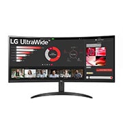 LG 34'' 21:9 Curved UltraWide™ QHD (3440x1440) Monitor with FreeSync™, 34WR50QC-B