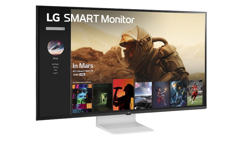 LG 43" 4K UHD IPS Smart Monitor with webOS, 43SQ700S-W