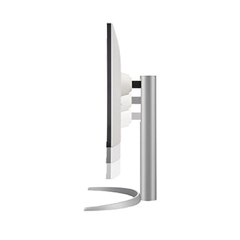 side view of the monitor moving downwards for height adjustment