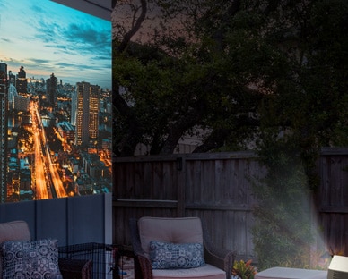 LG CineBeam projector to enjoy in the backyard