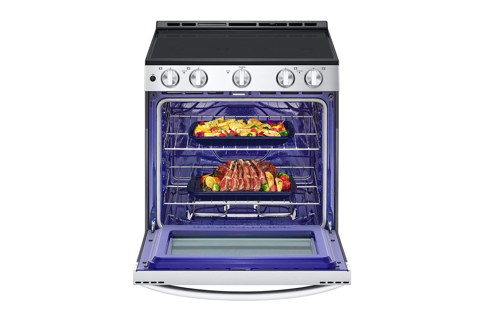 Front open with filled view